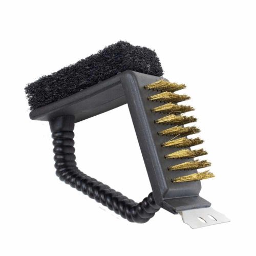 Szczotka do grilla Master Grill & Party stalowa z gąbką i skrobakiem do rusztu