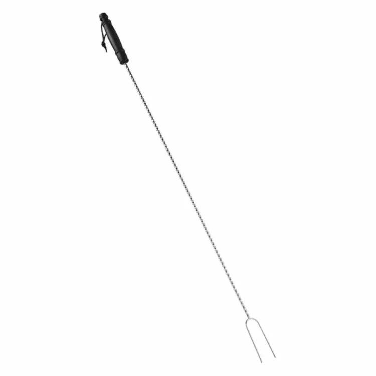 Szpikulec do kiełbasek grillowy długi widelec BBQ stalowy