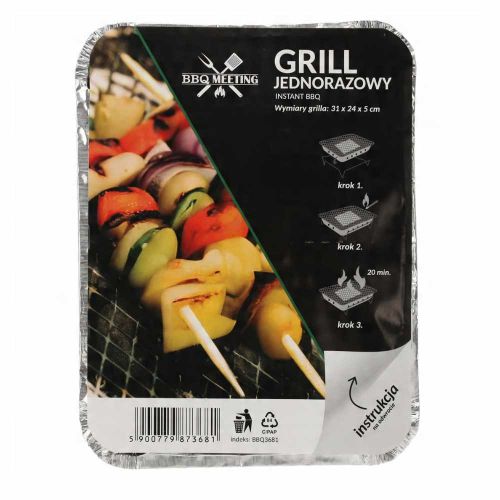 Grill jednorazowy BBQ Meeting 31x24 cm przenośny