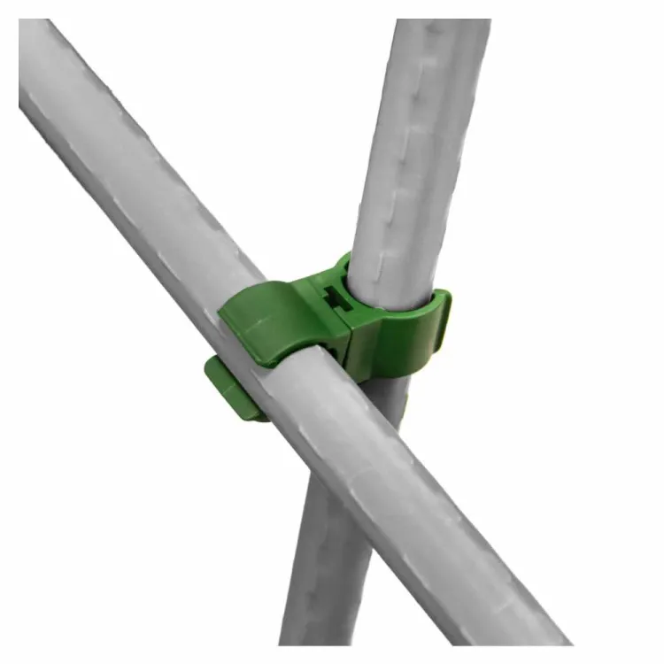 Łącznik krzyżowy 4IQ 16mm 360° plastikowy do podpór roślin 8szt zielony