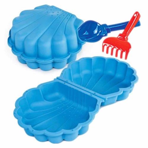 Piaskownica VOG muszla 87 cm plastikowa niebieska do ogrodu dla dzieci