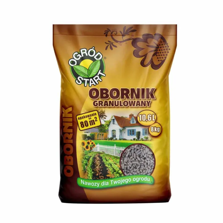 Obornik granulowany Ogród Start 8kg naturalny nawóz organiczny do gleby i upraw