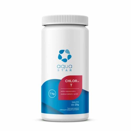 Tabletki chlorowe Aqua Star Chlortix 1kg 20szt wolno rozpuszczalne do dezynfekcji wody