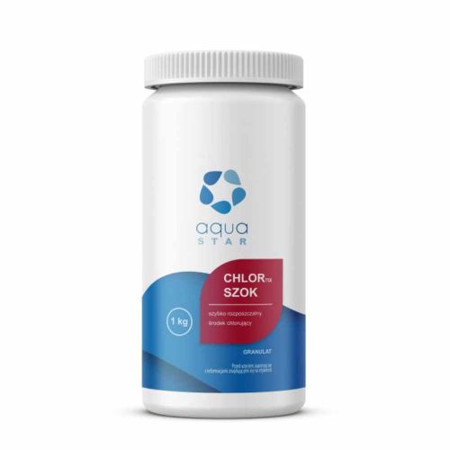 Granulat chlorowy Aqua Star Chlortix Szok 1kg do dezynfekcji wody basenowej