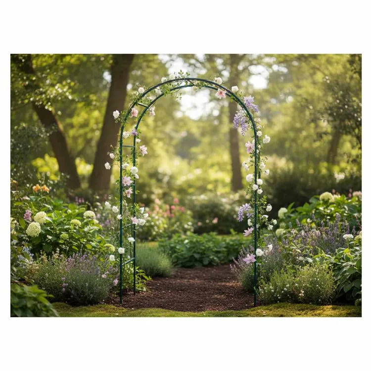 Pergola ogrodowa Garden Line 140x38x240cm stalowa malowana proszkowo z kotwami
