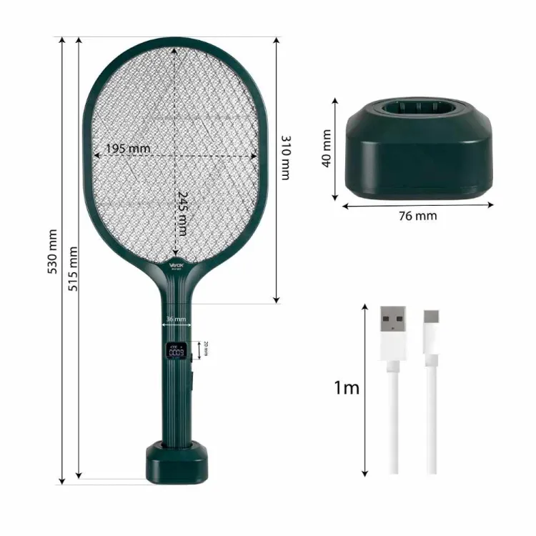 Łapka elektryczna na owady Vayox Electric Mosquito Swatter USB-C 3000V