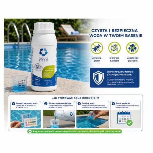 Preparat basenowy Aqua Star Aqua Biocyd G-1 0,5l glony bakterie