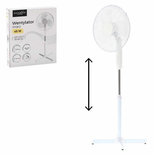 Wentylator stojący Backhome Living FAN9004 45W 41cm 3-stopniowy biały