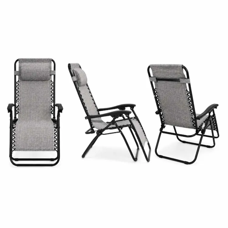 Fotel leżak relaksacyjny ogrodowym Mieciu regulowany składany 173x64x110cm poduszka 120kg