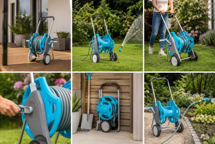 Wózek na wąż ogrodowy Cellfast Discover 60m aluminiowy odporny na korozję