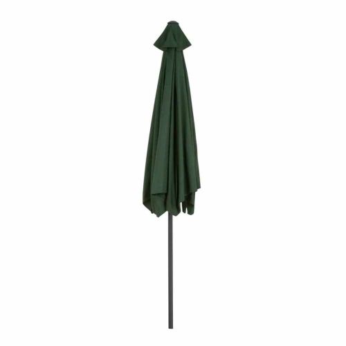 Parasol ogrodowy Patio 300cm stalowy sześciopanelowy rozkładany na taras ciemnozielony