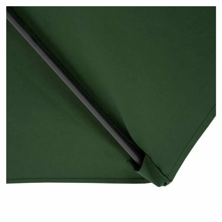 Parasol ogrodowy Patio 300cm stalowy sześciopanelowy rozkładany na taras ciemnozielony