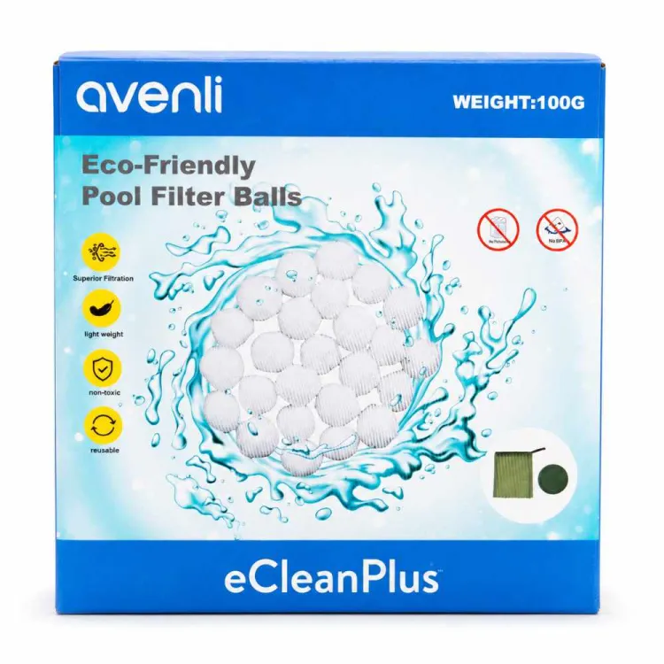 Kule filtracyjne Avenli CleanPlus 100g wielokrotnego użytku do filtrów basenowych