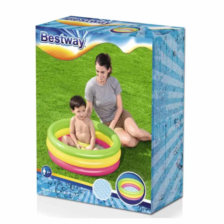 Basen dmuchany Bestway Swim Squad Kiddie Pool 70x24cm dla dzieci 2+ kolorowy