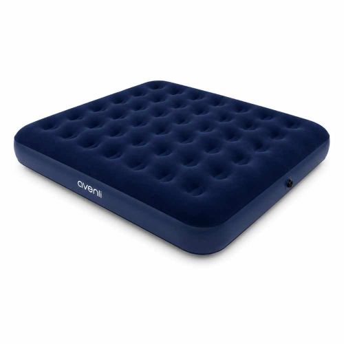 Materac dmuchany Avenli Cloudcoil 191x99x22cm jednoosobowy flokowany granatowy