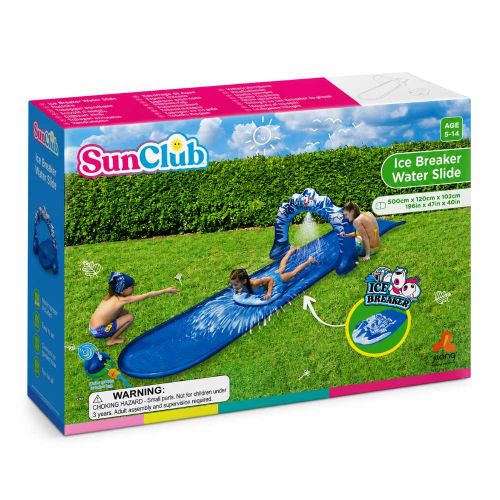 Ślizg wodny SunClub Ice Breaker 500x120cm z kurtyną wodną dla dzieci