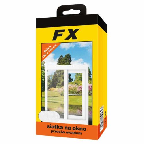 Siatka na okno FX 130x150cm biała przeciw owadom samoprzylepna