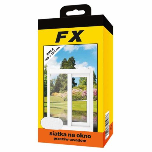Siatka na okno FX 100x100cm biała przeciw owadom samoprzylepna
