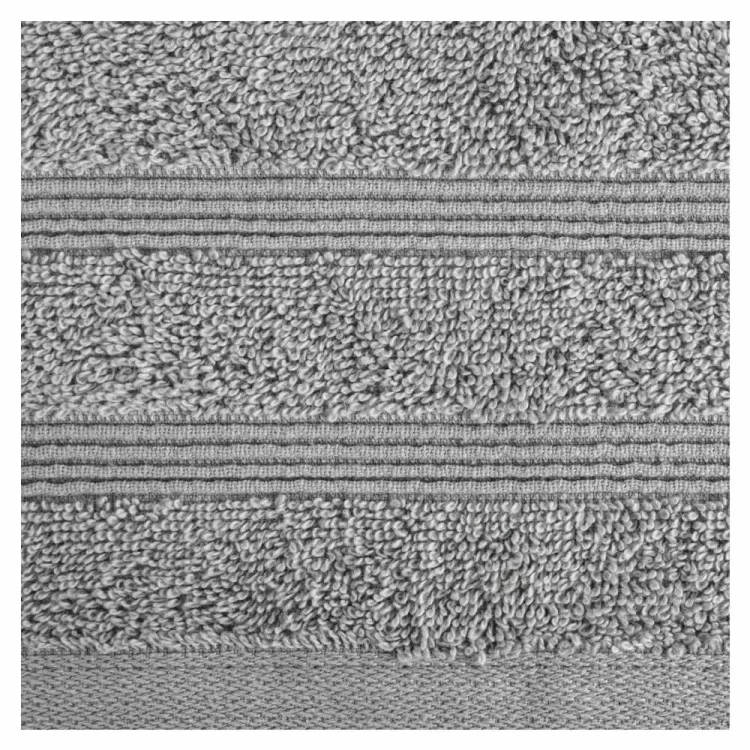 Ręcznik kąpielowy Aline 70x140 cm 500g/m² bawełniany srebrny z bordiurą