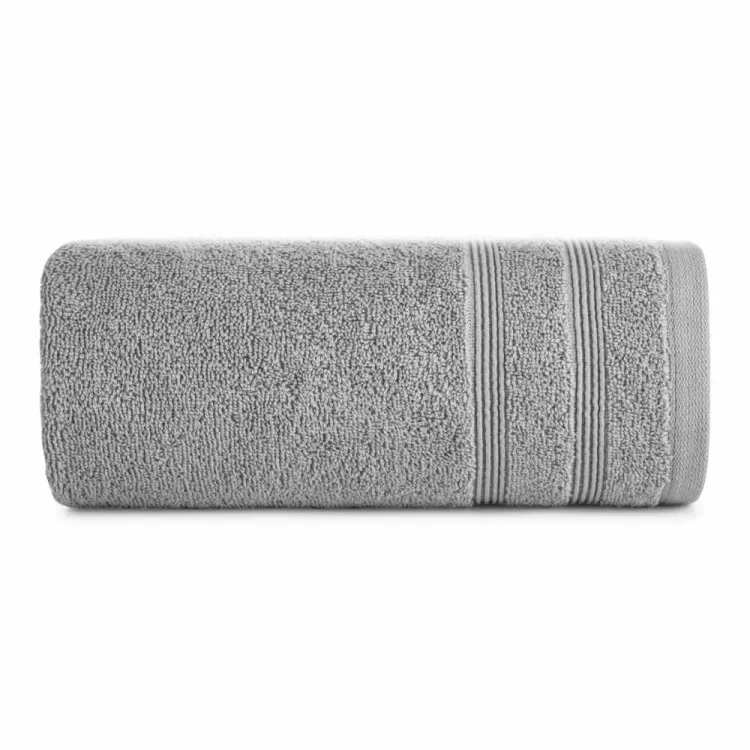Ręcznik kąpielowy Aline 70x140 cm 500g/m² bawełniany srebrny z bordiurą