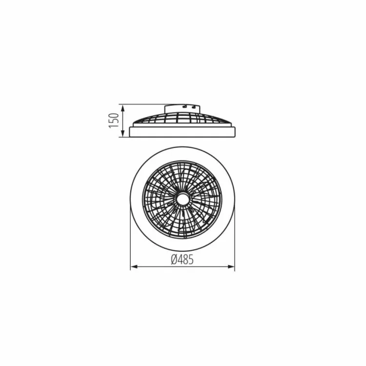 Plafon LED z wentylatorem King Berry Isafi 48W CCT 6800lm z pilotem