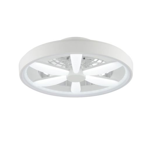 Plafon LED z wentylatorem King Berry Savir W 48W CCT RGB z pilotem biały