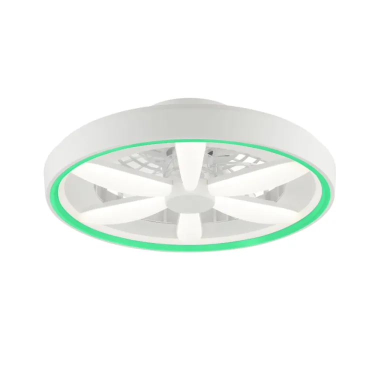 Plafon LED z wentylatorem King Berry Savir W 48W CCT RGB z pilotem biały