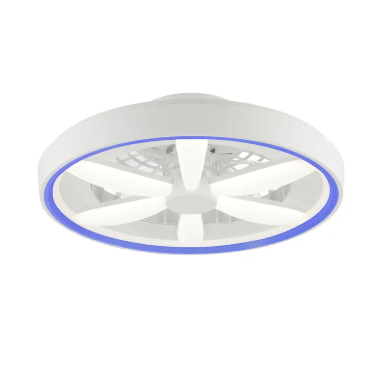 Plafon LED z wentylatorem King Berry Savir W 48W CCT RGB z pilotem biały