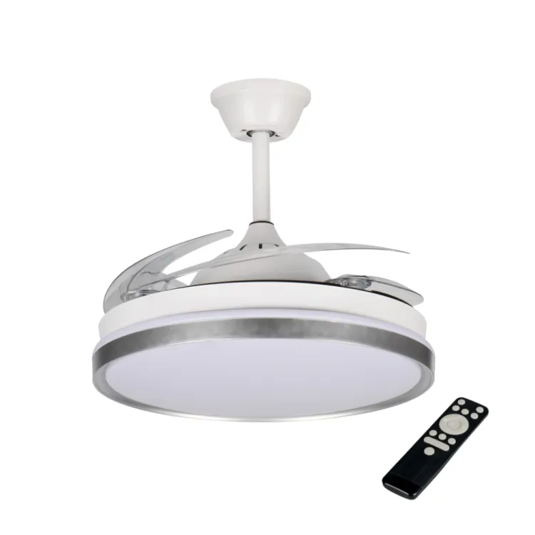 Plafon LED z wentylatorem Kanlux Plave INB49 CCT 36W 4400lm z pilotem biały