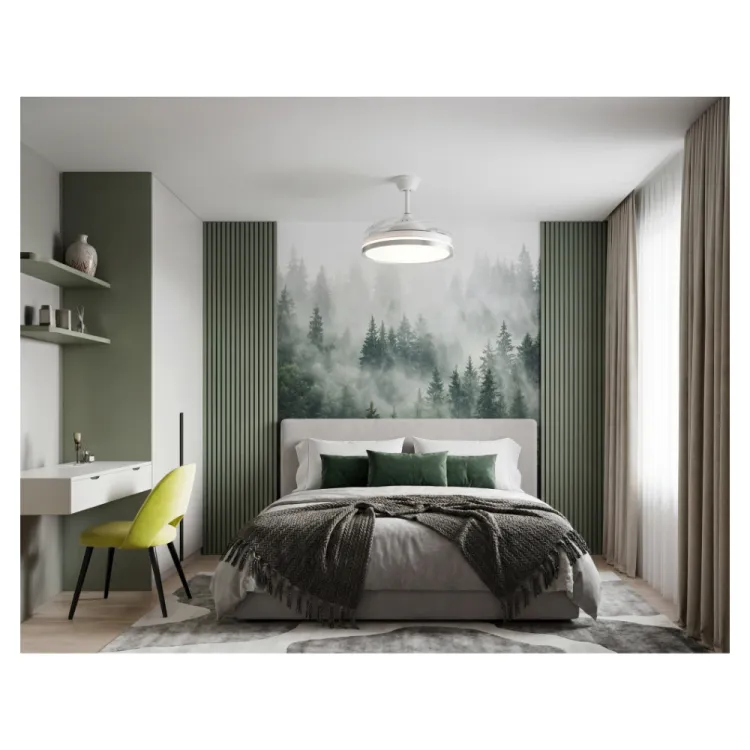 Plafon LED z wentylatorem Kanlux Plave INB49 CCT 36W 4400lm z pilotem biały