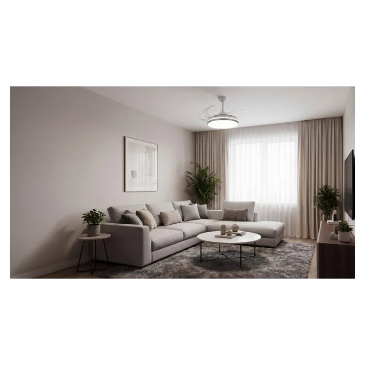 Plafon LED z wentylatorem Kanlux Plave INB49 CCT 36W 4400lm z pilotem biały