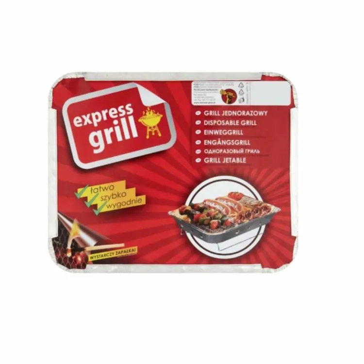 Grill jednorazowy Express Grill z wkładem z węgla drzewnego 3l do grillowania