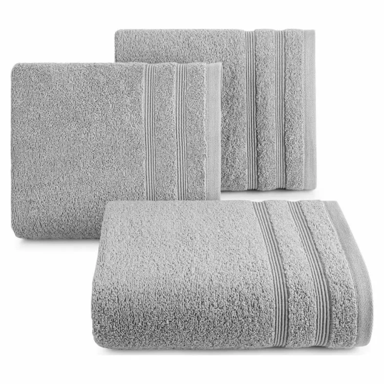 Ręcznik Eurofirany Aline 50x90cm srebrny frotte 500g do łazienki