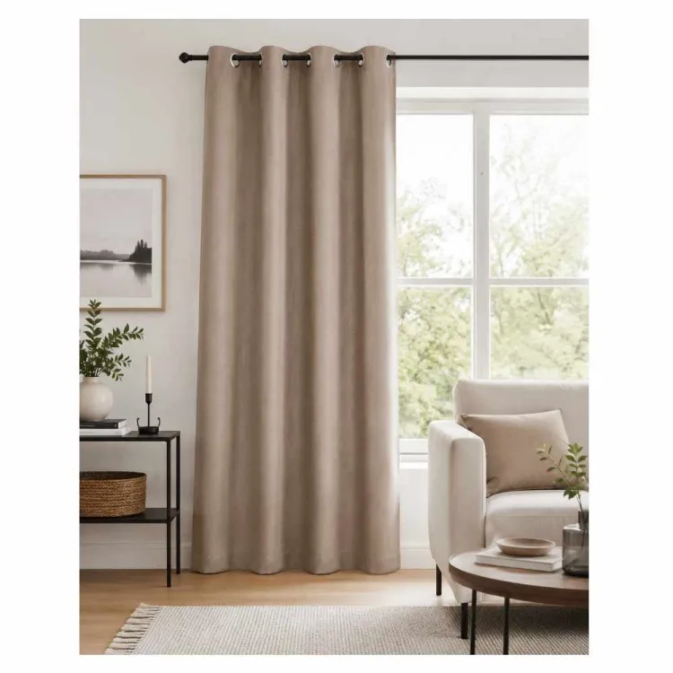 Zasłona dekoracyjna Splendid Oxford 140x260cm na przelotkach taupe
