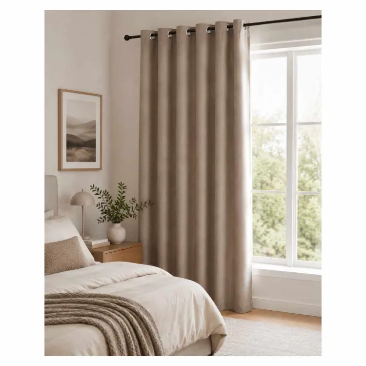 Zasłona dekoracyjna Splendid Oxford 140x260cm na przelotkach taupe
