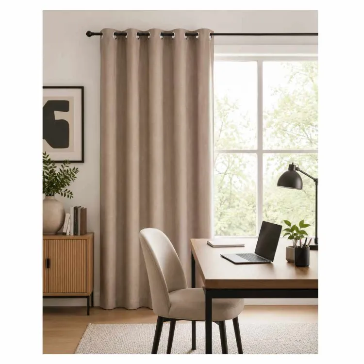 Zasłona dekoracyjna Splendid Oxford 140x260cm na przelotkach taupe