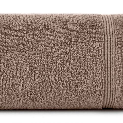 Ręcznik Eurofirany Aline 30x50cm brązowy frotte 500g do łazienki