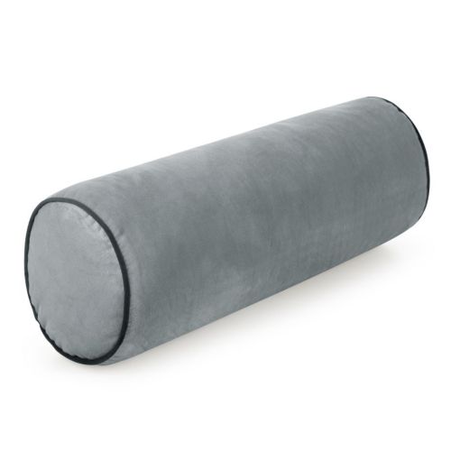 Poduszka dekoracyjna Eurofirany Gaja 15x45cm srebrna welurowa wałek