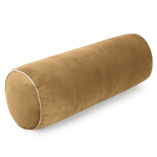 Poduszka dekoracyjna Eurofirany Gaja 15x45cm miodowa welurowa wałek