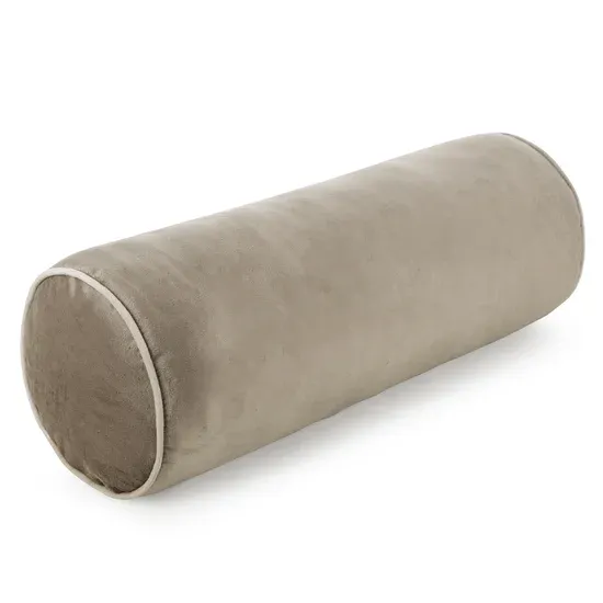 Poduszka dekoracyjna Eurofirany Gaja 15x45cm beżowa welurowa wałek