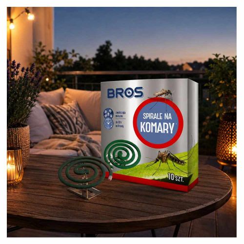 Spirale na komary Bros 10szt. do stosowania na tarasie i w ogrodzie