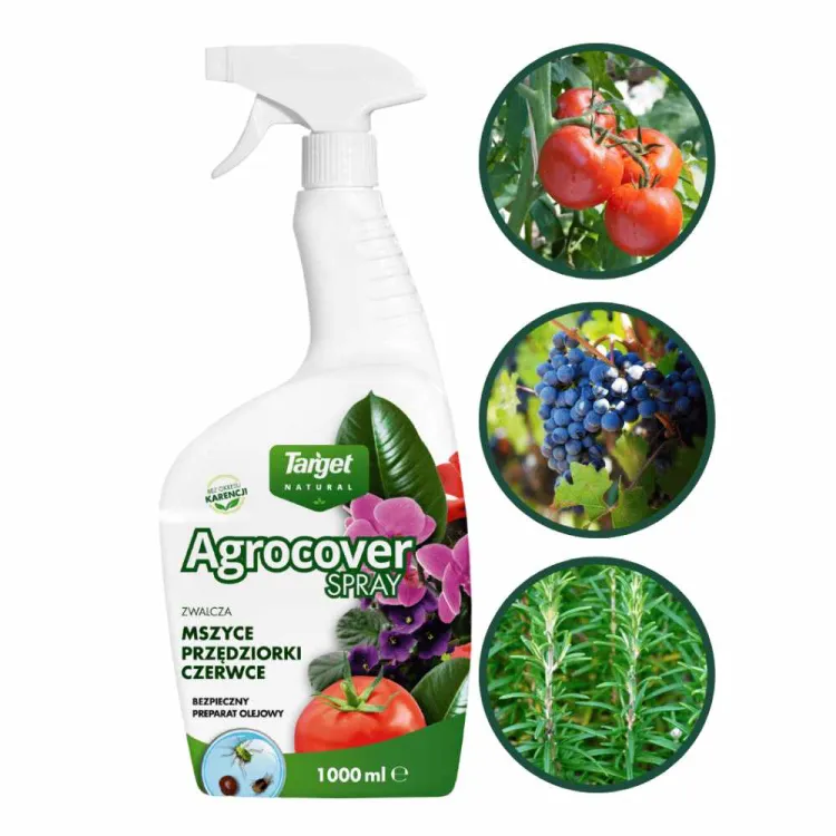 Preparat olejowy Target Natural Agrocover Spray 1000ml na mszyce przędziorki i czerwce