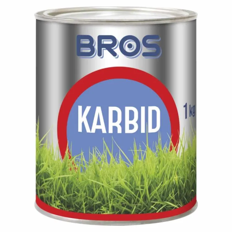 Preparat przeciw kretom Bros karbid granulowany 1kg w puszce do ogrodu