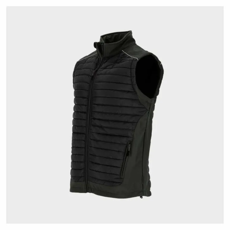 Kamizelka robocza Lahti Pro L4131802 softshell pikowana wodoodporna oliwkowa M
