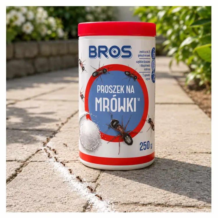 Proszek na mrówki Bros 250g z permetryną do rozsypywania i rozpuszczania