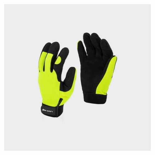 Rękawice robocze Lahti Pro L280308K rozmiar 8 M fluorescencyjne żółte z pełnymi palcami