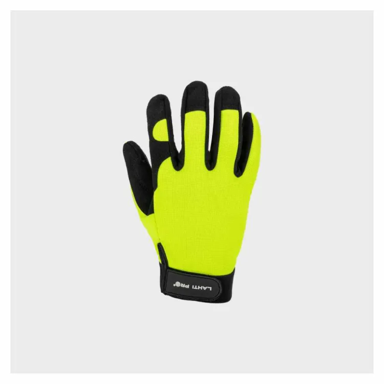 Rękawice robocze Lahti Pro L280308K rozmiar 8 M fluorescencyjne żółte z pełnymi palcami
