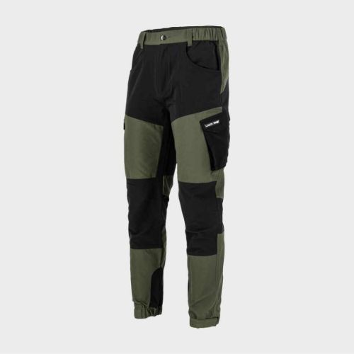 Spodnie robocze Lahti Pro L4053804 4 Way Stretch rozmiar XL elastyczne oliwkowo czarne