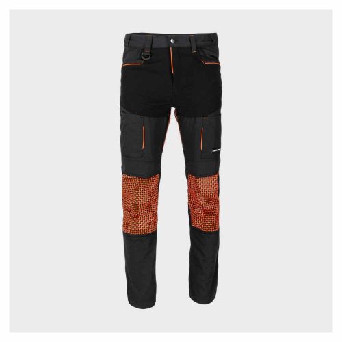 Spodnie dekarskie Lahti Pro L4054905 Stretch rozmiar 2XL czarno pomarańczowe