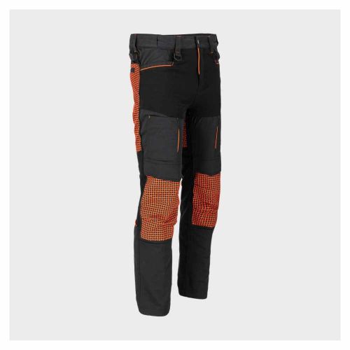 Spodnie dekarskie Lahti Pro L4054905 Stretch rozmiar 2XL czarno pomarańczowe